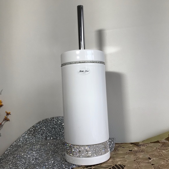 Bella Lux Bath Bella Lux Rhinestone Glitzy Toilet Brush Holder